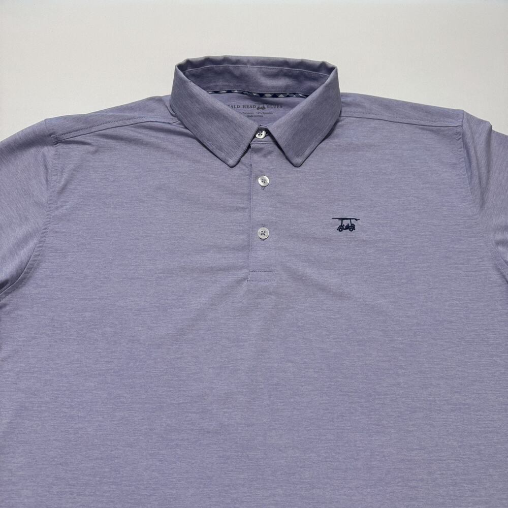 Bald Head Blues Men’s Large Golf Quick Dry Preppy Lavender Performance Polo